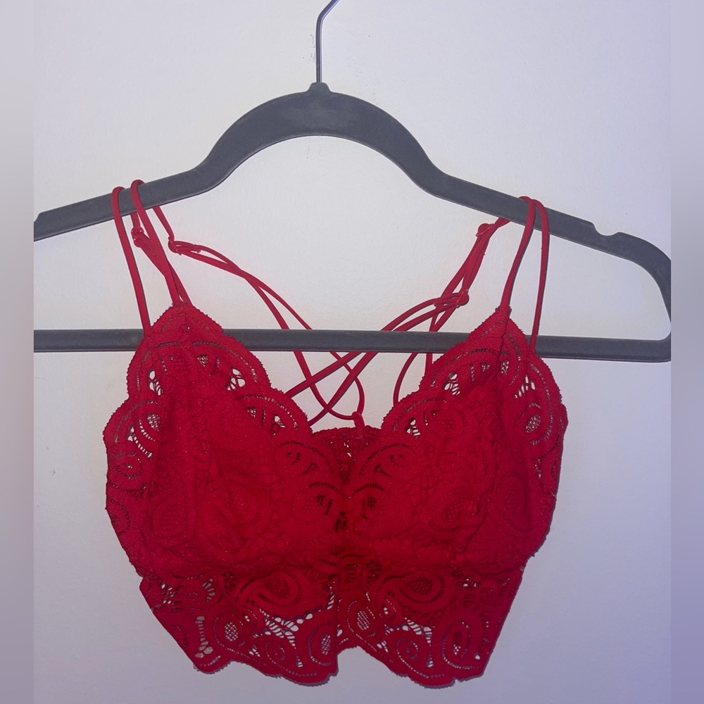 PINK lace bralette